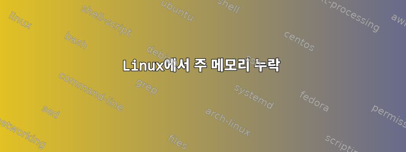 Linux에서 주 메모리 누락