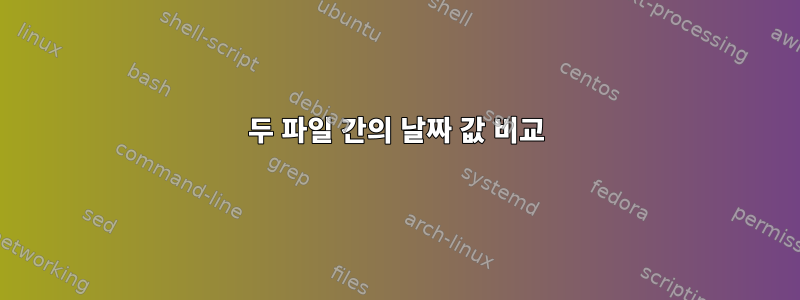 두 파일 간의 날짜 값 비교