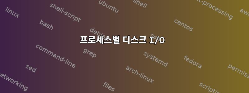 프로세스별 디스크 I/O