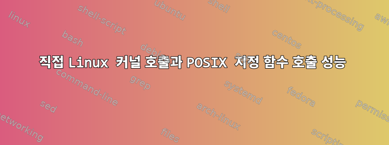 직접 Linux 커널 호출과 POSIX 지정 함수 호출 성능