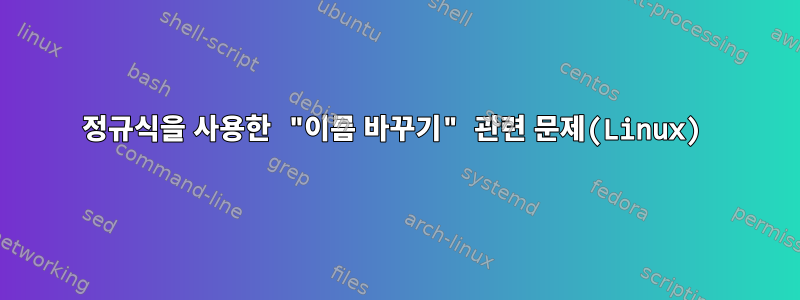 정규식을 사용한 "이름 바꾸기" 관련 문제(Linux)