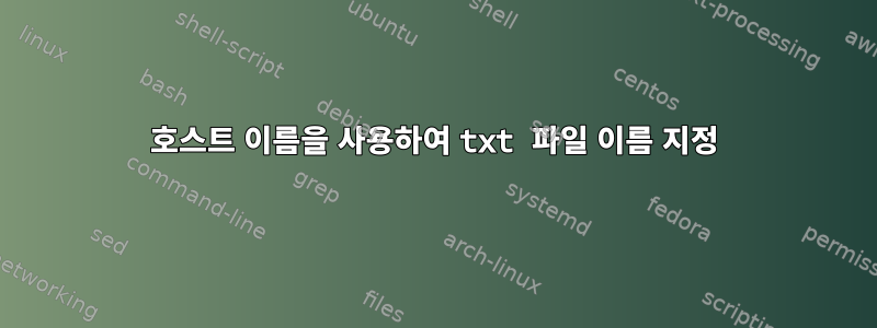 호스트 이름을 사용하여 txt 파일 이름 지정