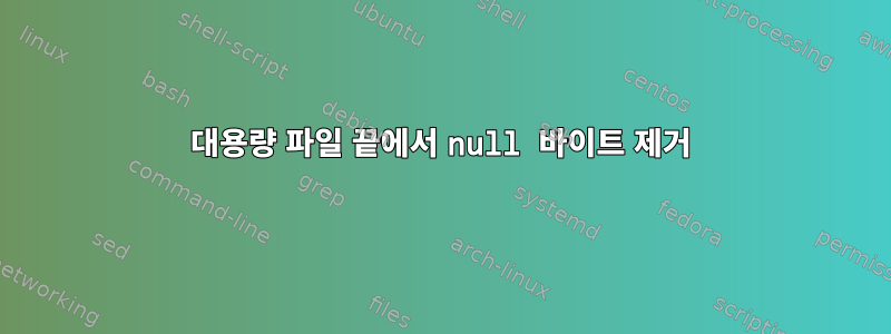 대용량 파일 끝에서 null 바이트 제거