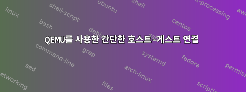 QEMU를 사용한 간단한 호스트-게스트 연결