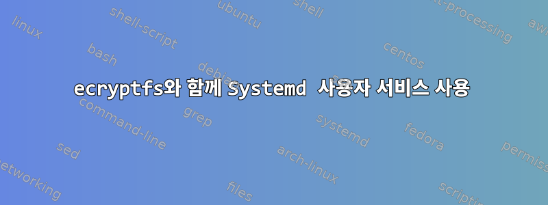 ecryptfs와 함께 Systemd 사용자 서비스 사용