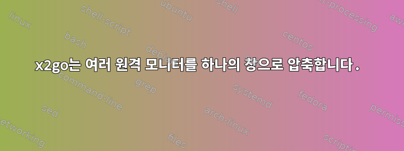 x2go는 여러 원격 모니터를 하나의 창으로 압축합니다.