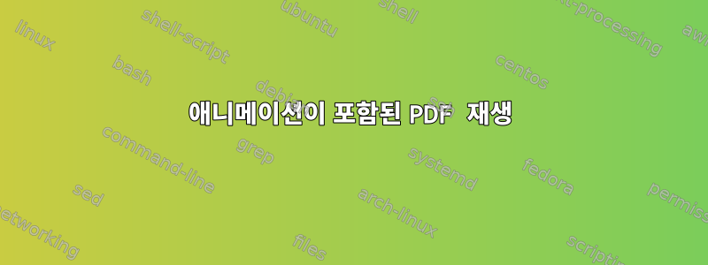 애니메이션이 포함된 PDF 재생