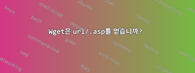 Wget은 url/.asp를 얻습니까?