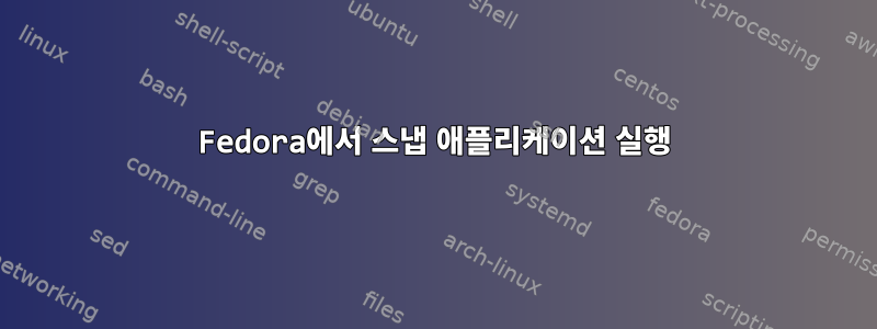 Fedora에서 스냅 애플리케이션 실행