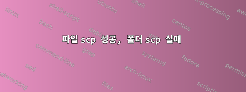 파일 scp 성공, 폴더 scp 실패