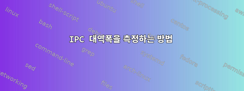 IPC 대역폭을 측정하는 방법