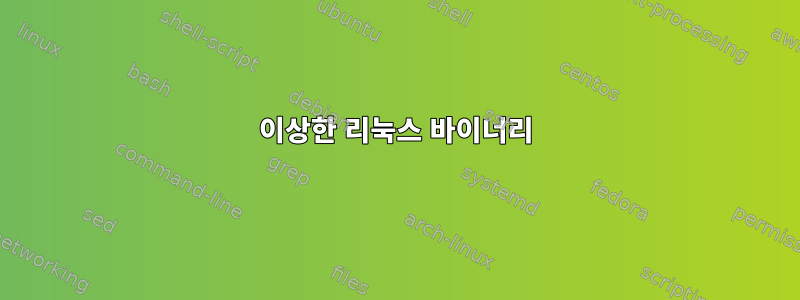 이상한 리눅스 바이너리