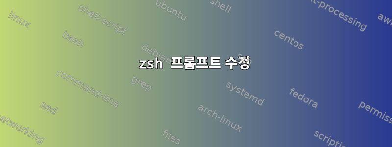 zsh 프롬프트 수정