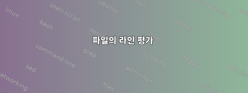 파일의 라인 평가