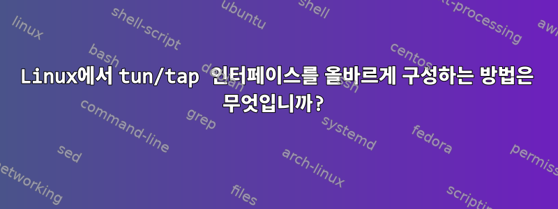 Linux에서 tun/tap 인터페이스를 올바르게 구성하는 방법은 무엇입니까?