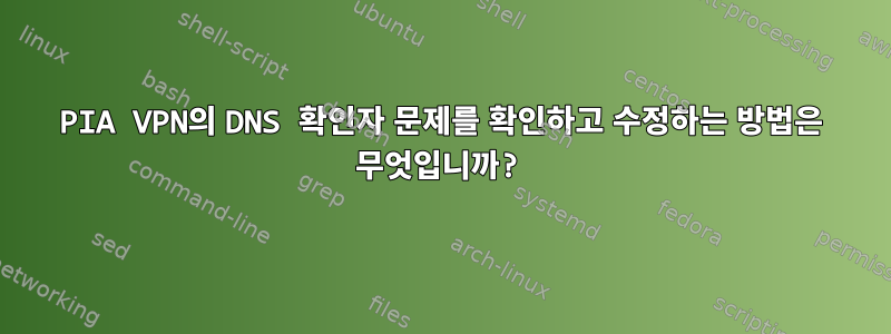 PIA VPN의 DNS 확인자 문제를 확인하고 수정하는 방법은 무엇입니까?