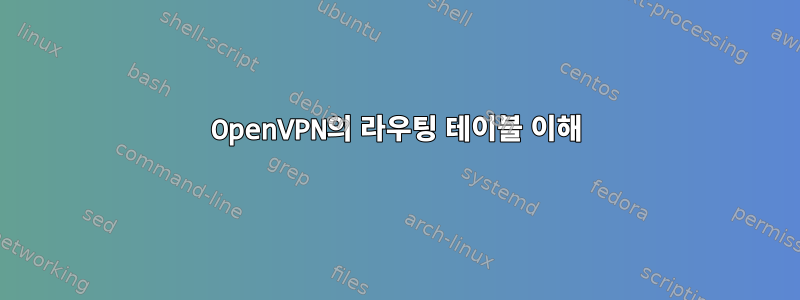 OpenVPN의 라우팅 테이블 이해