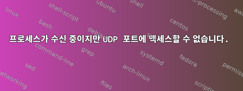 프로세스가 수신 중이지만 UDP 포트에 액세스할 수 없습니다.