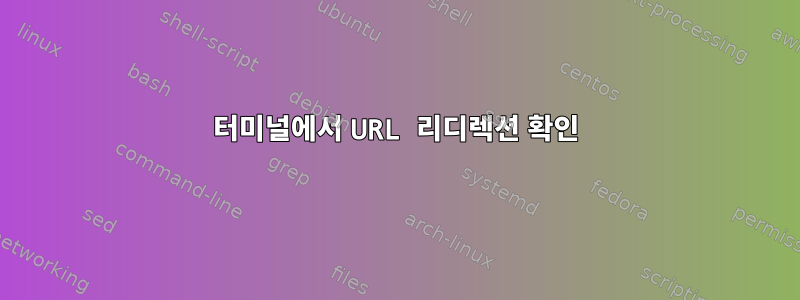 터미널에서 URL 리디렉션 확인