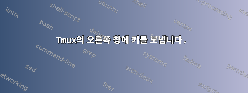 Tmux의 오른쪽 창에 키를 보냅니다.