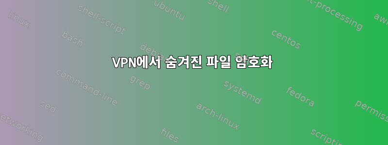 VPN에서 숨겨진 파일 암호화