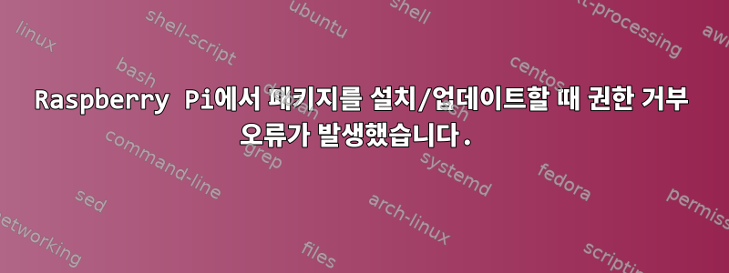 Raspberry Pi에서 패키지를 설치/업데이트할 때 권한 거부 오류가 발생했습니다.