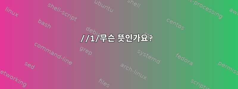 //1/무슨 뜻인가요?