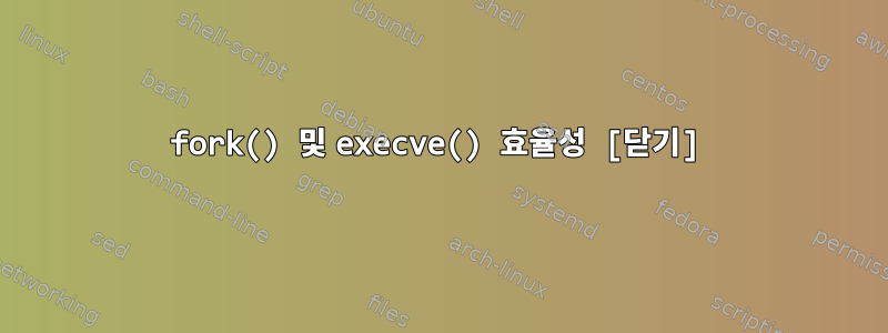 fork() 및 execve() 효율성 [닫기]