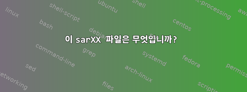 이 sarXX 파일은 무엇입니까?