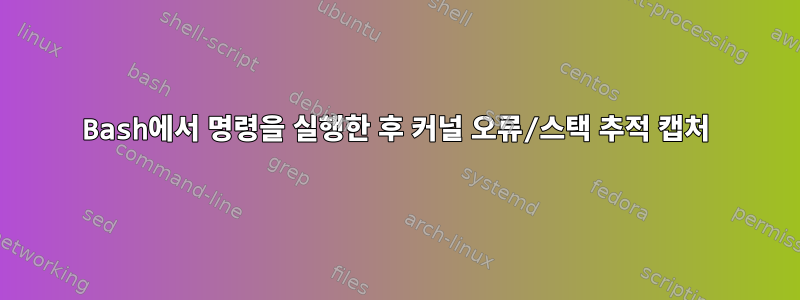 Bash에서 명령을 실행한 후 커널 오류/스택 추적 캡처