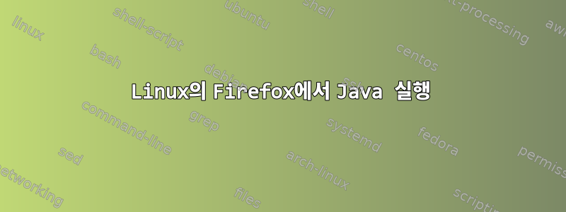 Linux의 Firefox에서 Java 실행