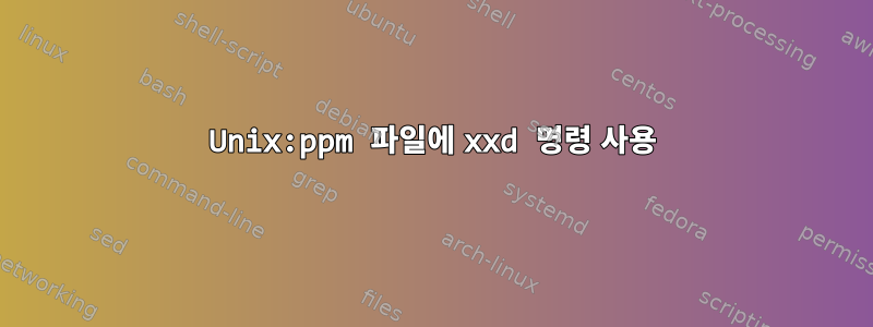 Unix:ppm 파일에 xxd 명령 사용