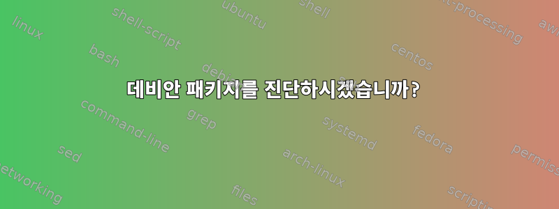 데비안 패키지를 진단하시겠습니까?