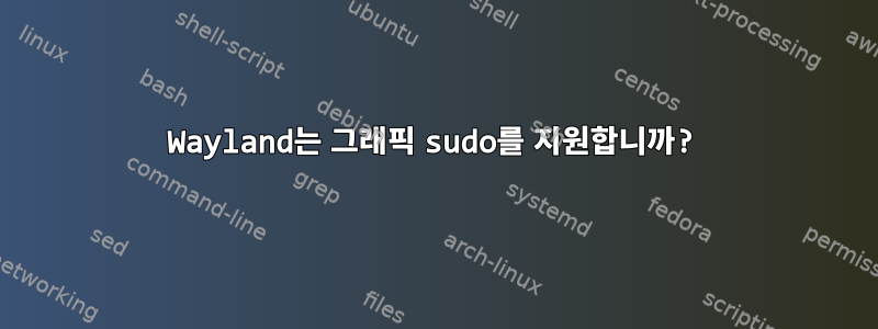 Wayland는 그래픽 sudo를 지원합니까?