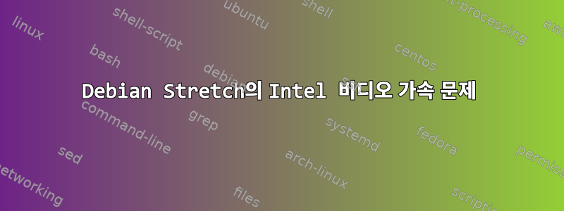 Debian Stretch의 Intel 비디오 가속 문제