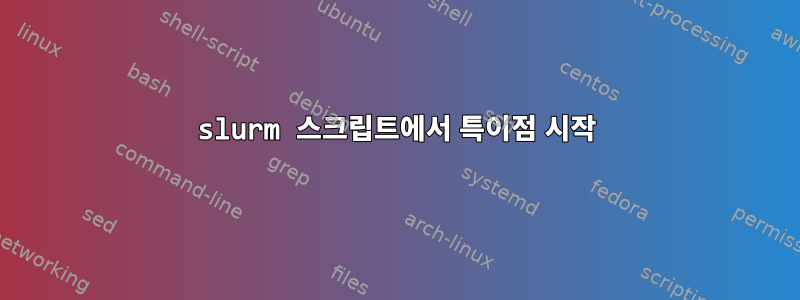 slurm 스크립트에서 특이점 시작