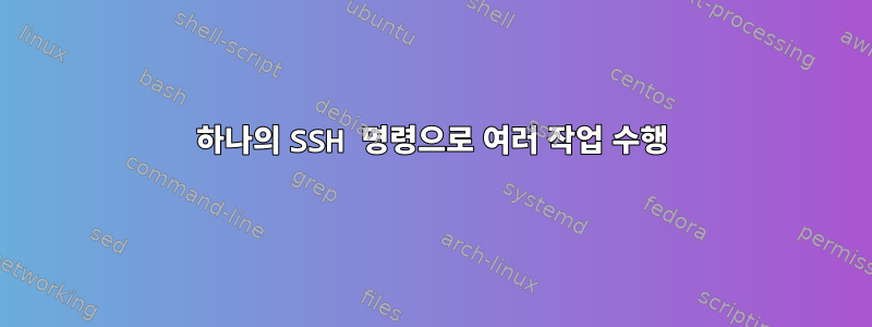 하나의 SSH 명령으로 여러 작업 수행