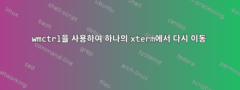 wmctrl을 사용하여 하나의 xterm에서 다시 이동