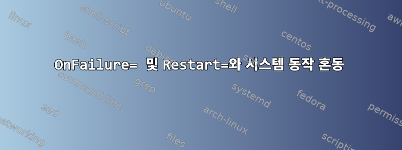 OnFailure= 및 Restart=와 시스템 동작 혼동