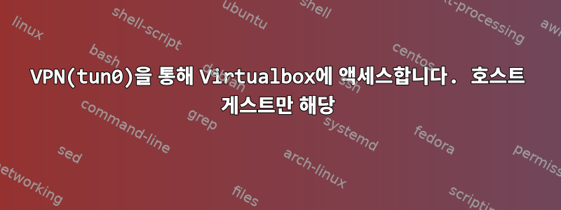 VPN(tun0)을 통해 Virtualbox에 액세스합니다. 호스트 게스트만 해당