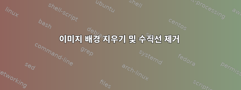 이미지 배경 지우기 및 수직선 제거