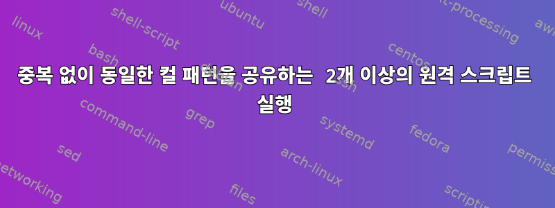 중복 없이 동일한 컬 패턴을 공유하는 2개 이상의 원격 스크립트 실행