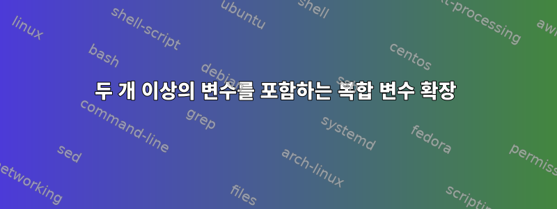 두 개 이상의 변수를 포함하는 복합 변수 확장