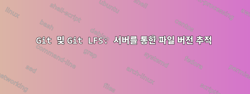 Git 및 Git LFS: 서버를 통한 파일 버전 추적