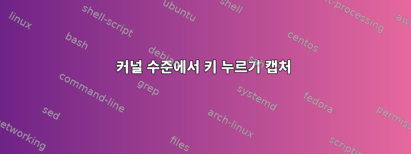 커널 수준에서 키 누르기 캡처