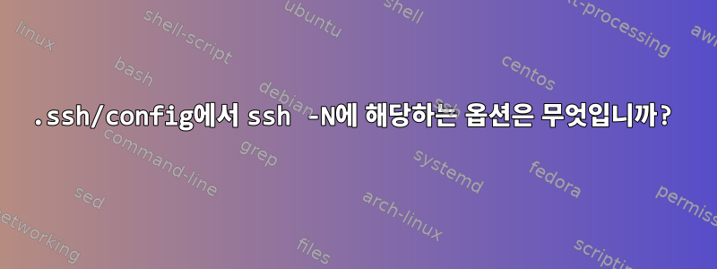 .ssh/config에서 ssh -N에 해당하는 옵션은 무엇입니까?