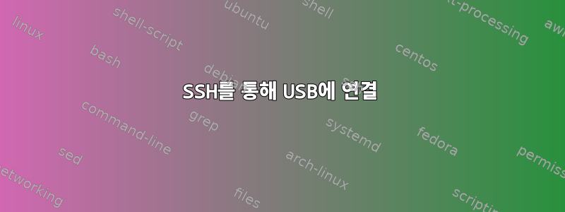 SSH를 통해 USB에 연결