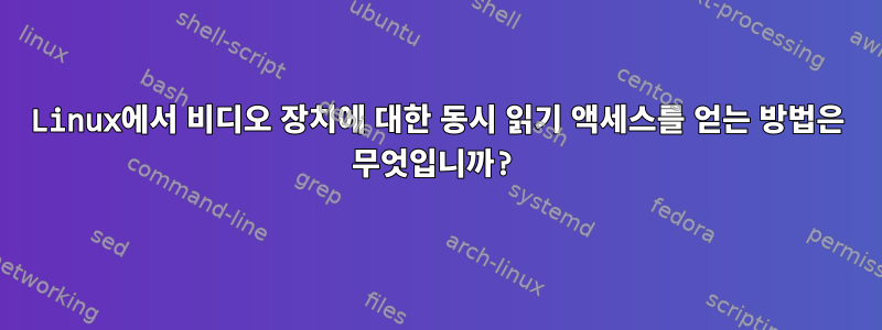 Linux에서 비디오 장치에 대한 동시 읽기 액세스를 얻는 방법은 무엇입니까?