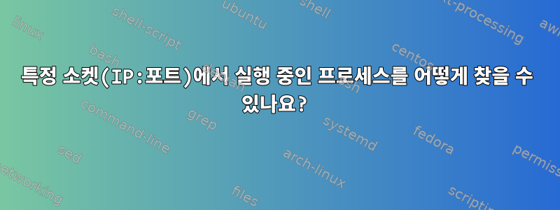 특정 소켓(IP:포트)에서 실행 중인 프로세스를 어떻게 찾을 수 있나요?