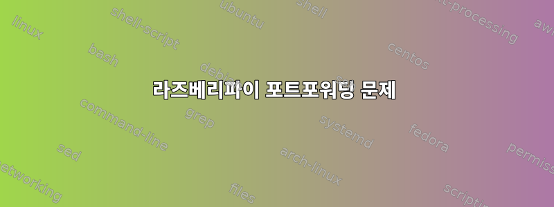 라즈베리파이 포트포워딩 문제